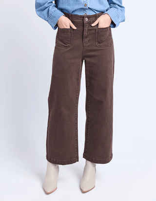 Elm Jean Delphi Front Pocket - Chocolate | Pink Poppies