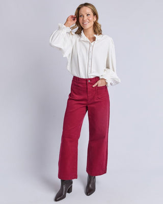Elm Jean Delphi Front Pocket - Maroon | Pink Poppies