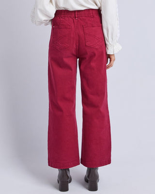 Elm Jean Delphi Front Pocket - Maroon | Pink Poppies