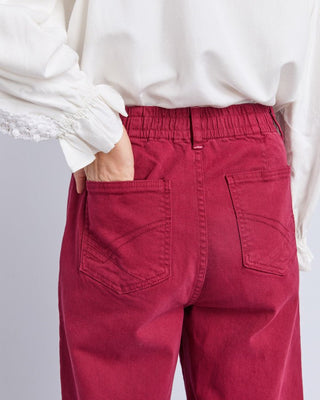 Elm Jean Delphi Front Pocket - Maroon | Pink Poppies