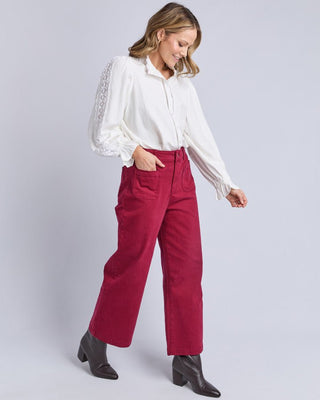 Elm Jean Delphi Front Pocket - Maroon | Pink Poppies