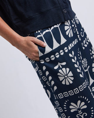 Elm Jenny Pant - Navy Print | Pink Poppies