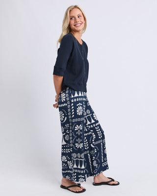 Elm Jenny Pant - Navy Print | Pink Poppies
