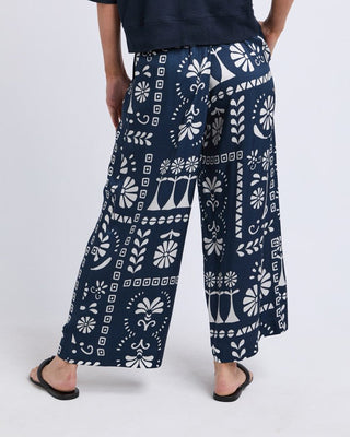 Elm Jenny Pant - Navy Print | Pink Poppies
