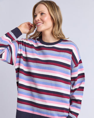 Elm Linea Stripe Knit - Multicoloured Stripe | Pink Poppies