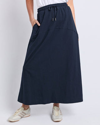 Elm Meadow Skirt - Navy | Pink Poppies