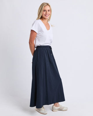 Elm Meadow Skirt - Navy | Pink Poppies