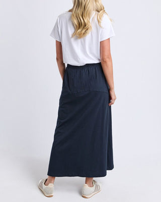 Elm Meadow Skirt - Navy | Pink Poppies