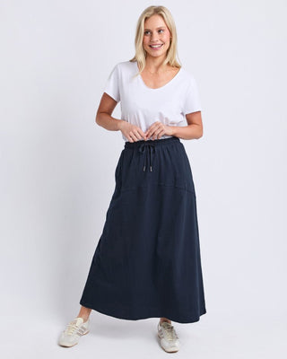 Elm Meadow Skirt - Navy | Pink Poppies