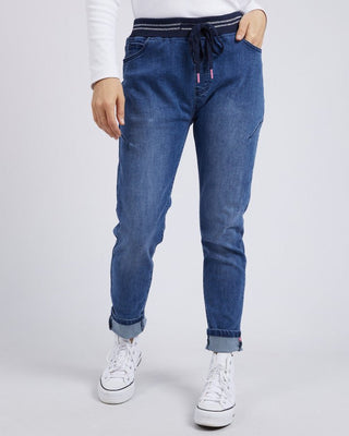 Elm Melody Denim Jogger - Dusty Blue | Pink Poppies
