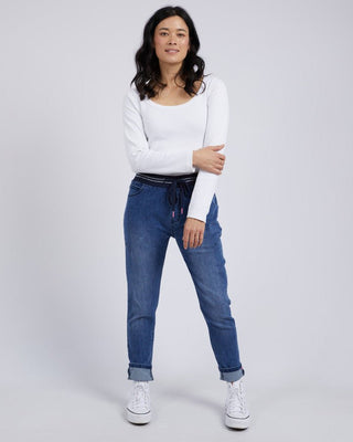 Elm Melody Denim Jogger - Dusty Blue | Pink Poppies