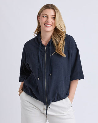 Elm Saltair Lightweight Jacket - Navy | Pink Poppies