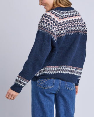 Elm Snug Cardi - Navy | Pink Poppies