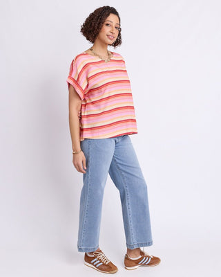 Elm Sunset Top - Tee Shape | Pink Poppies