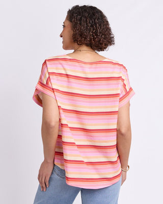 Elm Sunset Top - Tee Shape | Pink Poppies