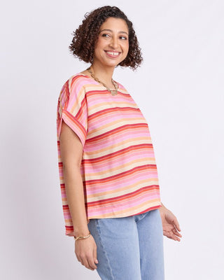 Elm Sunset Top - Tee Shape | Pink Poppies