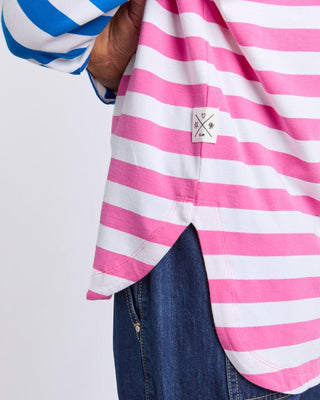Elm Tee L/s Rougue Stripe - Pink & White Stripe | Pink Poppies
