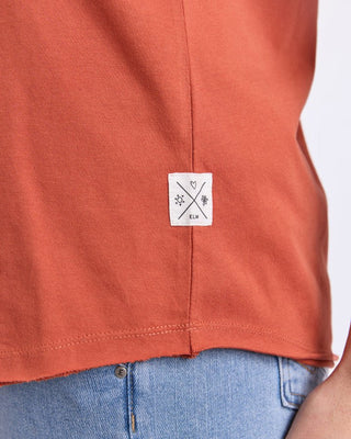 Elm Tee S/s Pima Vee - Earth [sz:size 6]