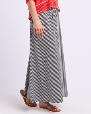 Elm Willow Skirt - Black Stripe | Pink Poppies