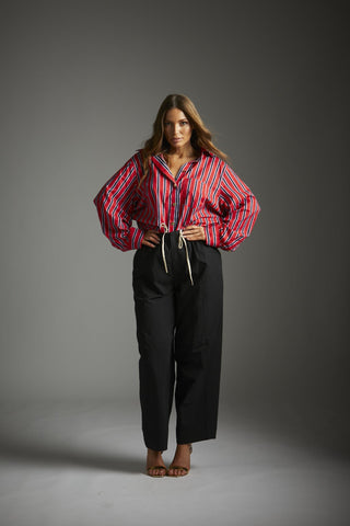 Endless Fortune Dreamers Shirt - Red Stripe | Pink Poppies