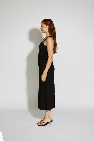Endless Fortune Graciousness Skirt - Black | Pink Poppies