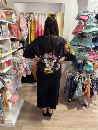 Endless Fortune Graciousness Skirt - Black | Pink Poppies