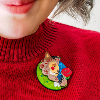 Erstwilder Brooch - Accursed Gentleman | Pink Poppies