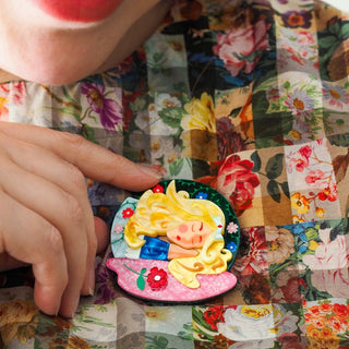 Erstwilder Brooch - Beauty Sleep | Pink Poppies