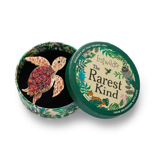 Erstwilder Brooch - Hawksbill Turtle | Pink Poppies