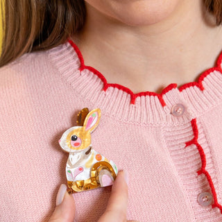 Erstwilder Brooch - Maple The Bunny | Pink Poppies
