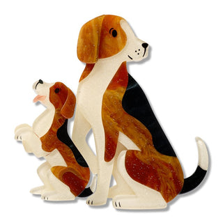Erstwilder Brooch Pair - Paw By Paw | Pink Poppies
