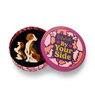 Erstwilder Brooch Pair - Paw By Paw | Pink Poppies