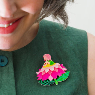 Erstwilder Brooch - Pocket Princess | Pink Poppies