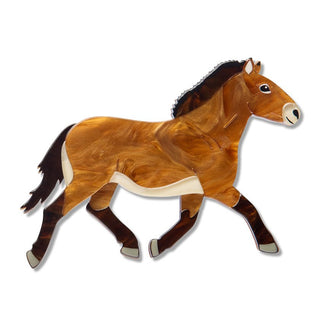 Erstwilder Brooch - Takhi Wild Horse | Pink Poppies