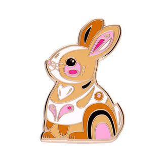 Erstwilder Enamel Pin - Maple The Bunny | Pink Poppies