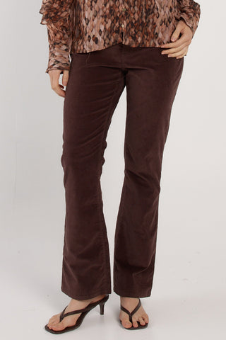 Fate & Becker Knox Velvet Jeans - Chocolate | Pink Poppies