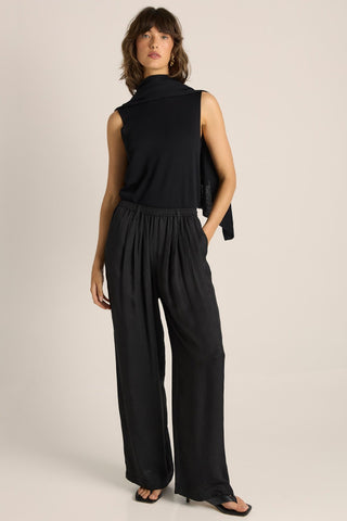 Fate & Becker Kora Cape Top - Black | Pink Poppies