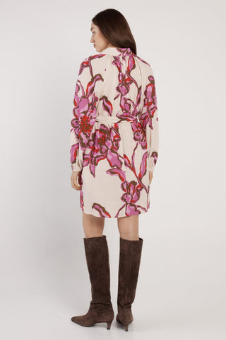 Fate & Becker Novara Linen Dress | Pink Poppies