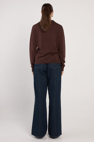 Fate & Becker Solenne Polo Knit - Chocolate | Pink Poppies