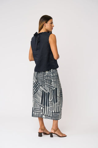 Foil Braidy Bunch Top - True Navy [sz:size 10]