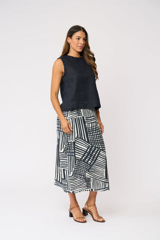 Foil Braidy Bunch Top - True Navy [sz:size 10]