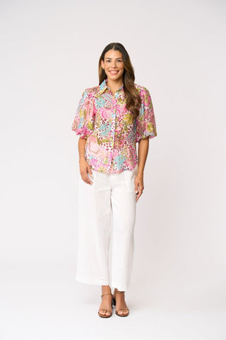 Foil Bubble Trouble Blouse - Bohemia | Pink Poppies