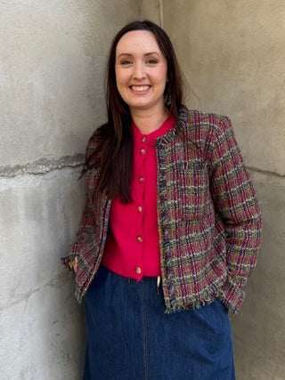 Foil Coat Full Tweed Ahead - Carnival | Pink Poppies
