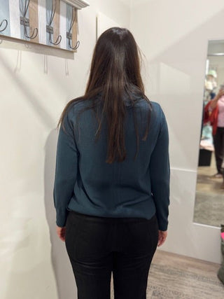 Foil Detail Driven Sweater - Ivy | Pink Poppies