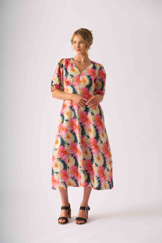 Foil Empire-ly Yours Dress - Flower Burst | Pink Poppies