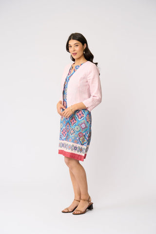 Foil Gather Again Jacket - Pale Pink [sz:size 10]
