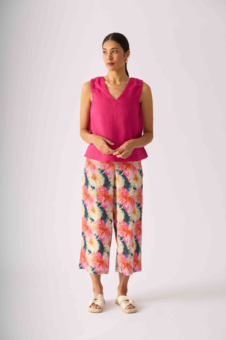Foil Its Only Natural Pant - Flower Burst | Pink Poppies