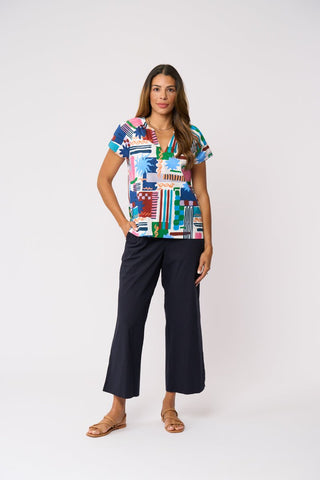 Foil Limitless Pant - True Navy | Pink Poppies
