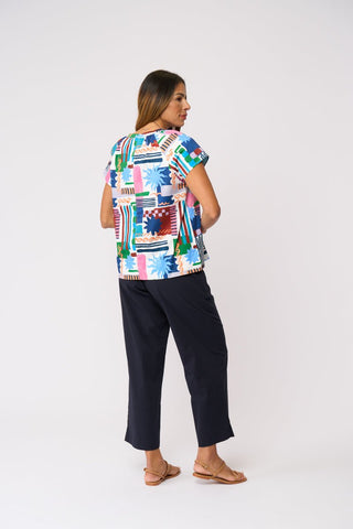 Foil Limitless Pant - True Navy | Pink Poppies