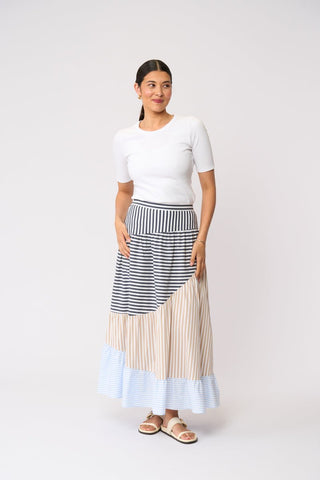 Foil Line Dance Skirt - Stripe Mix | Pink Poppies